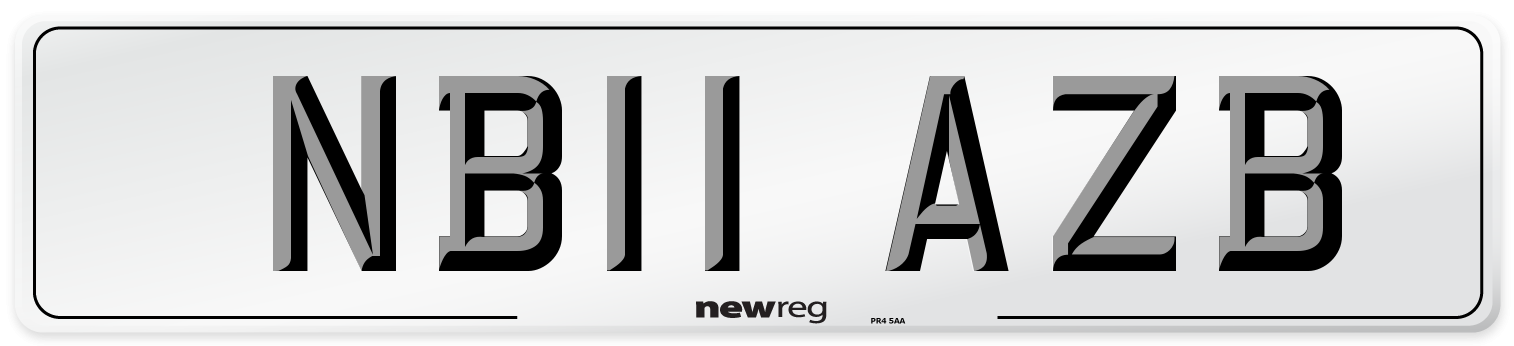 NB11 AZB Number Plate from New Reg